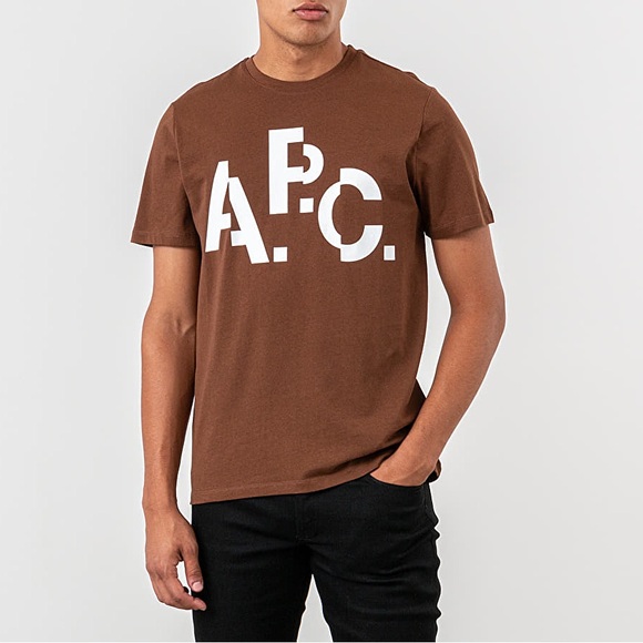 A.P.C. Other - A.P.C. brown logo t-shirt - XL